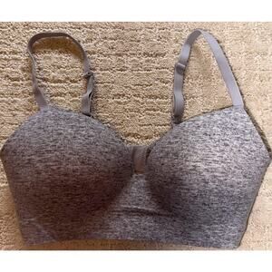 Soma Enbliss Wireless Women 34B‎ Gray Heathered Padded Bralette Comfort Bra